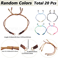 20 Stück verstellbare geflochtene Nylonfaden-Gliederarmband-Machen&nbsp;AJEW-SC0003-68G