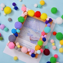 Diy Puppe Handwerk Polyester hoch-elastischen Pom Pom Ball&nbsp;AJEW-SZ0001-53