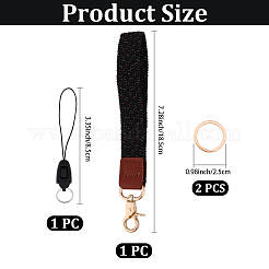 1 Stück Schlüsselanhänger mit Nylon-Stretchband&nbsp;KEYC-CL0001-38B