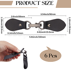 6 Stück Schnallen aus PU-Leder&nbsp;DIY-CY0003-97