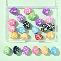 24 Stück 3 Stile UV-Beschichtung undurchsichtige Acrylperlen&nbsp;OACR-FS0002-63