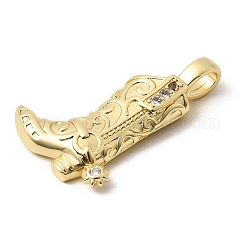 Pendenti in zirconi cubici trasparenti in micro pavè di ottone&nbsp;KK-H267-049G