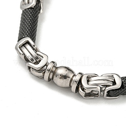 Zweifarbiges 201 Edelstahl-Armband mit Säulengliederkette&nbsp;BJEW-B078-35BP