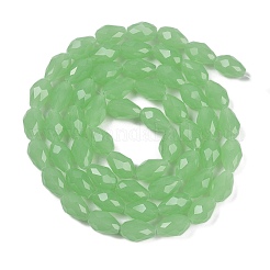 Galvanisierte imitatorische Jade Glasperlen Stränge&nbsp;EGLA-N013-J8mm-D04
