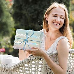 Papel para envolver regalos de cumpleaños con degradado de arcoíris&nbsp;DIY-FZC0002-03C