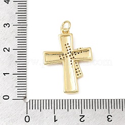 Pendentifs en laiton de Pâques sertis de micro-pavés de zircone cubique transparente&nbsp;KK-E799-05A-G
