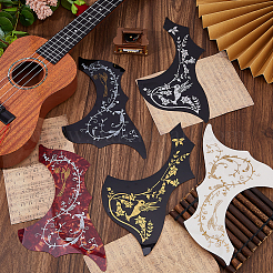 5 Stück 5 Stile Kunststoff-Bildaufkleber für die Dekoration des Gitarrengriffbretts&nbsp;AJEW-FH0007-46