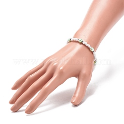Braccialetto e collana di perle di plastica e vetro e semi di perline&nbsp;SJEW-JS01255