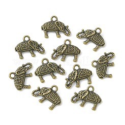 Tibetischen Stil Legierung Elefant Anhänger & Charms&nbsp;TIBEP-23670-AB-FF