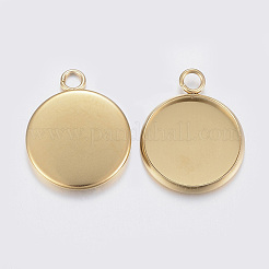 Cabochon pendenti in acciaio inossidabile 304&nbsp;STAS-F160-46G-03