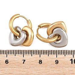 Pendientes de aro de acero inoxidable 304 para mujer&nbsp;EJEW-F420-01GP
