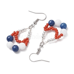 Pendientes colgantes de lágrima de acero inoxidable 304&nbsp;EJEW-MZ00462-01