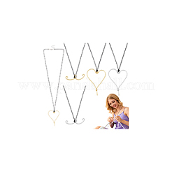 Collane con ciondolo a forma di cuore in alluminio&nbsp;NJEW-NB00005