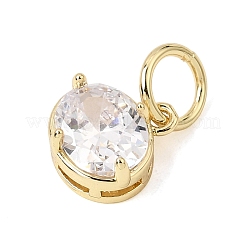 Messing ebnen Zirkonia Charms&nbsp;KK-CBA960E-09B-G