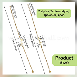 Set di 4 braccialetti con maglie a forma di sapone e lozione con 4 parole&nbsp;BJEW-OC0001-04