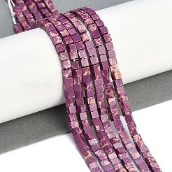 Fili di perle di regalite naturale tinta/diaspro imperiale/diaspro sedimentario marino&nbsp;G-B129-A04-01