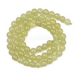 Gefärbt natürlichen weißen Jade Perlen Stränge&nbsp;GG-CBAEB22-B01-6mm-05