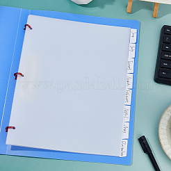 Feuilles intercalaires à onglets d'index en plastique pour cahiers reliés par disques&nbsp;AJEW-WH0270-719C-04