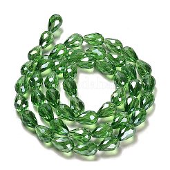 Chapelets de perles en verre électroplaqué&nbsp;EGLA-D015-15x10mm-19