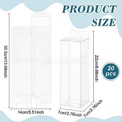 Confezione regalo in plastica trasparente in pvc&nbsp;CON-WH0099-31B