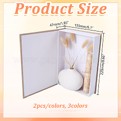 6 Stück 3-farbige Papier- und Leinenverpackungsboxen&nbsp;CON-HY0001-09