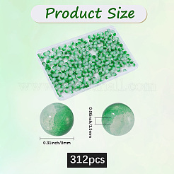 3 hebra de cuentas de vidrio imitación jade con pintura craquelada para hornear&nbsp;DGLA-LT0001-01A
