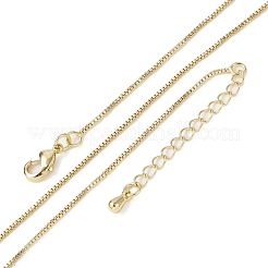 Collares de cadena de caja de latón para mujer&nbsp;X-NJEW-D302-42G