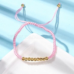 Bracelets en perles tressées en cordon polyester pour femmes&nbsp;BJEW-L698-01G-12