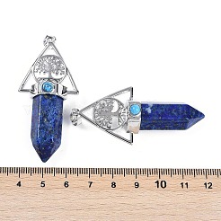 Gros pendentifs en lapis-lazuli naturel teint&nbsp;G-H076-02P-011