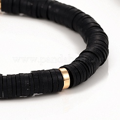 Bracelets élastiques faits à la main de perles heishi en pâte polymère&nbsp;BJEW-JB05303-05