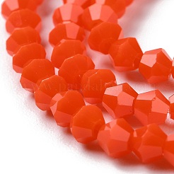 Opaque couleur unie imitation jade perles de verre brins&nbsp;LS-EGLA-A039-P4mm-D03
