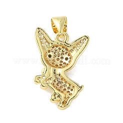 Pendentifs avec zircon cubiques à micro-pavés en laiton&nbsp;ZIRC-F138-03G