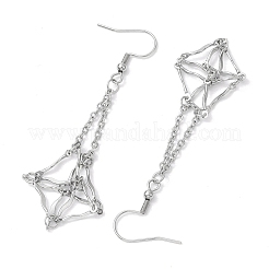 Pochette en macramé en acier inoxydable 304 anti-ternissement&nbsp;EJEW-JE05811-02