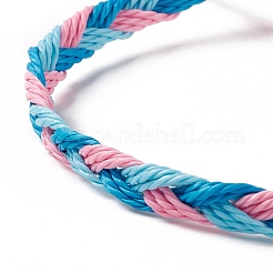 Set di braccialetti di perline intrecciati in plastica a 3 pezzi&nbsp;BJEW-B065-08B