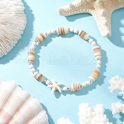 2 bracciale elastico con perline sintetiche turchesi&nbsp;BJEW-JB11911