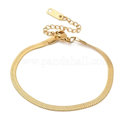 Pulseras de cadena de serpiente de acero inoxidable 304 para mujeres y hombres.&nbsp;STAS-S157-36A-G