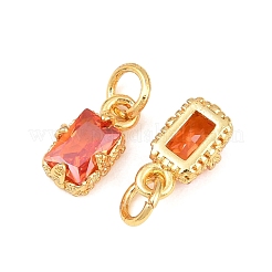 Charms in ottone zirconi a pavé di ottone&nbsp;KK-K340-50G-01