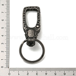 Accessoires en acier inoxydable chirurgical 316 de style tibétain avec porte-clés en acier inoxydable 304&nbsp;FIND-Q101-10AS-02