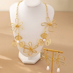 Ensembles de colliers et boucles d'oreilles pendantes en alliage et plastique&nbsp;FS-WG745E2-01
