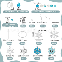 DIY-Set zur Herstellung baumelnder Ohrringe aus Schneeflockenlegierung&nbsp;DIY-PH0022-67