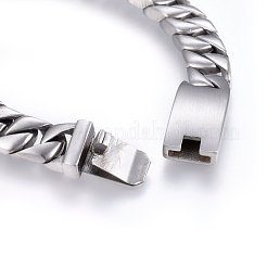 Bracciali con catene a maglie in acciaio inossidabile 304 anti-ossidazione&nbsp;BJEW-E346-01P