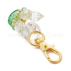 Pendentifs décoratifs en verre à fleurs&nbsp;HJEW-MZ00248-04