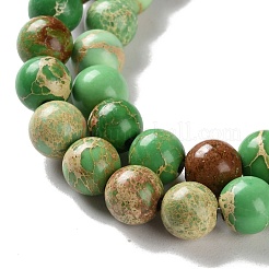 Brins de perles de jaspe impérial/régalite naturelle teintée/jaspe sédimentaire marin&nbsp;G-B124-C01-12