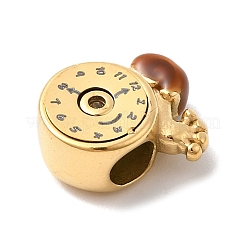 304 Edelstahl Emaille Europäische Perlen&nbsp;STAS-D153-33G