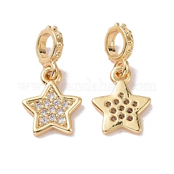 Pendenti in zirconi cubici trasparenti in micro pavè di ottone&nbsp;KK-G420-04G