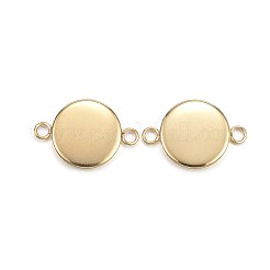 Ionenplattierung (IP) 304 Edelstahl Cabochon-Anschlussfassungen&nbsp;STAS-G127-14-10mm-G