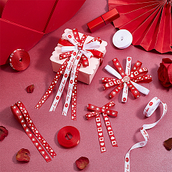 6 Rolle 6 Farben Valentinstag Polyester bedrucktes Ripsband&nbsp;OCOR-PH0004-23