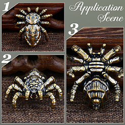 2 Stück Messingspinne als Dekoration&nbsp;DJEW-SP0001-46