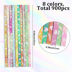 900 tira de papel hecha a mano de 10 colores&nbsp;DIY-SC0033-87C
