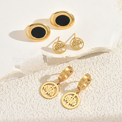 3 Paar Ohrstecker- und Creolen-Sets aus Edelstahl&nbsp;DQ8083